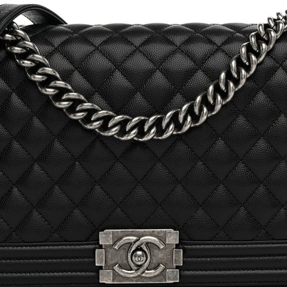 Chanel Caviar Quilted New Medium Boy Flap Black 8 of 10