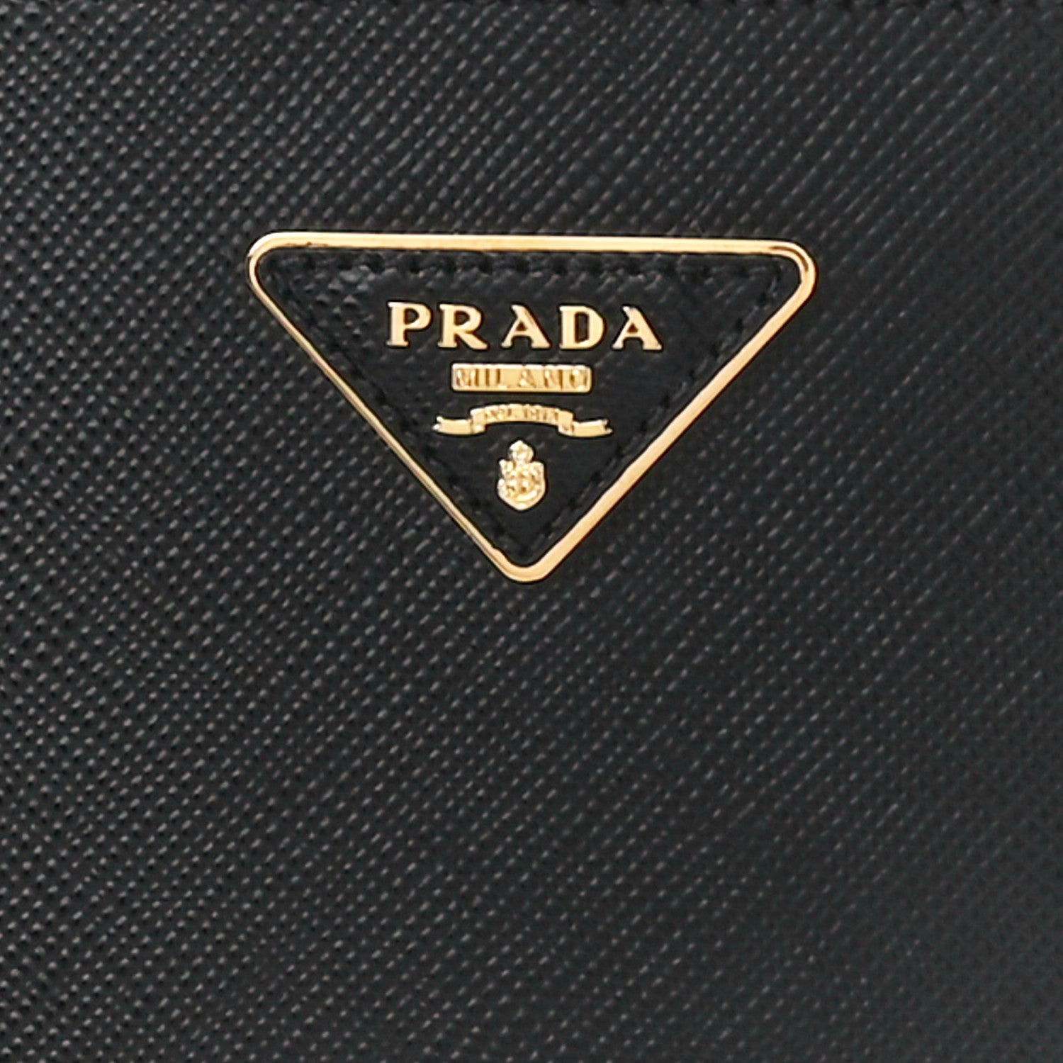 Prada Saffiano Cuir Small Panier Bucket Bag Black Fuoco 8 of 10