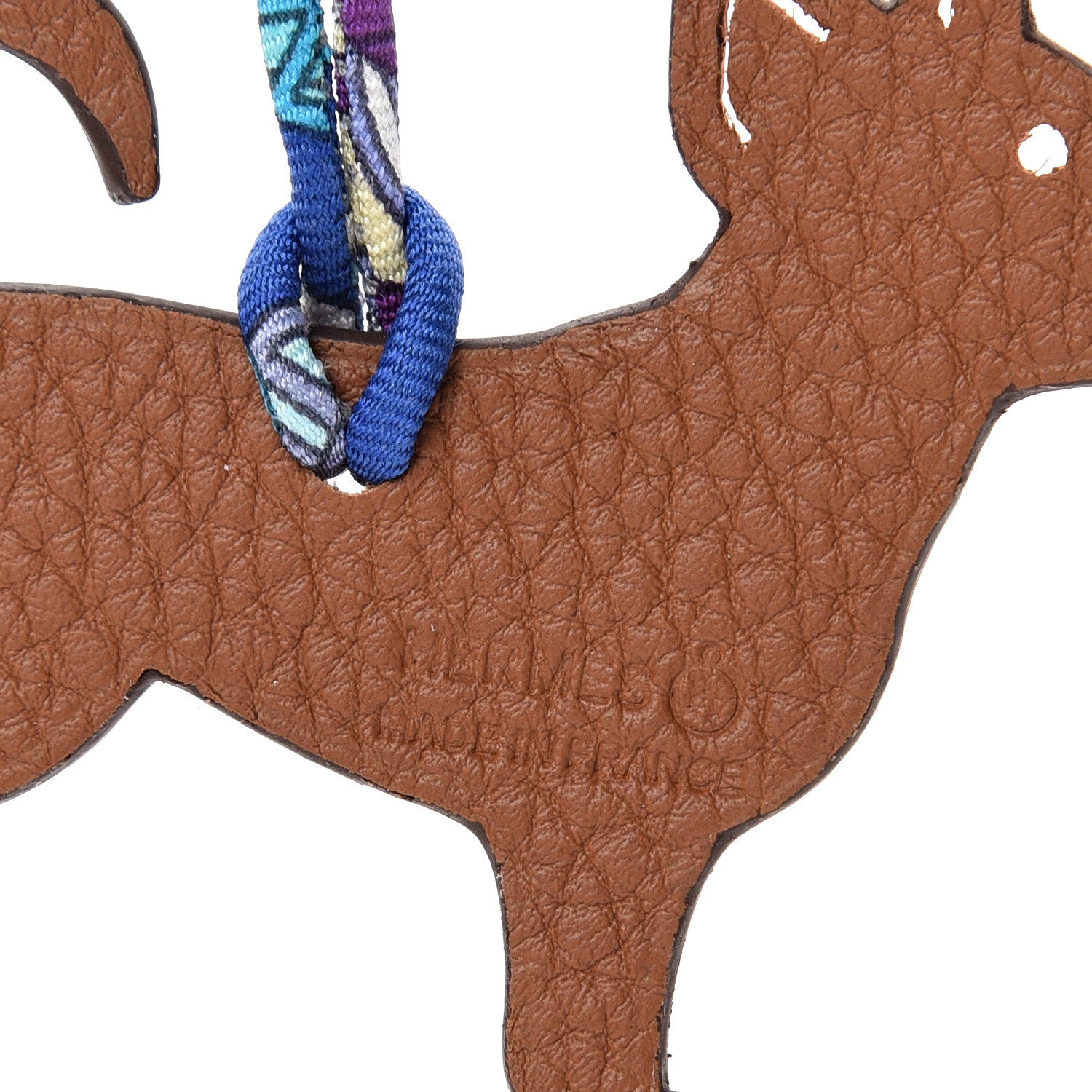 Hermes Togo Epsom Petit H Chihuahua Bag Charm Alezan Feu 3 of 4
