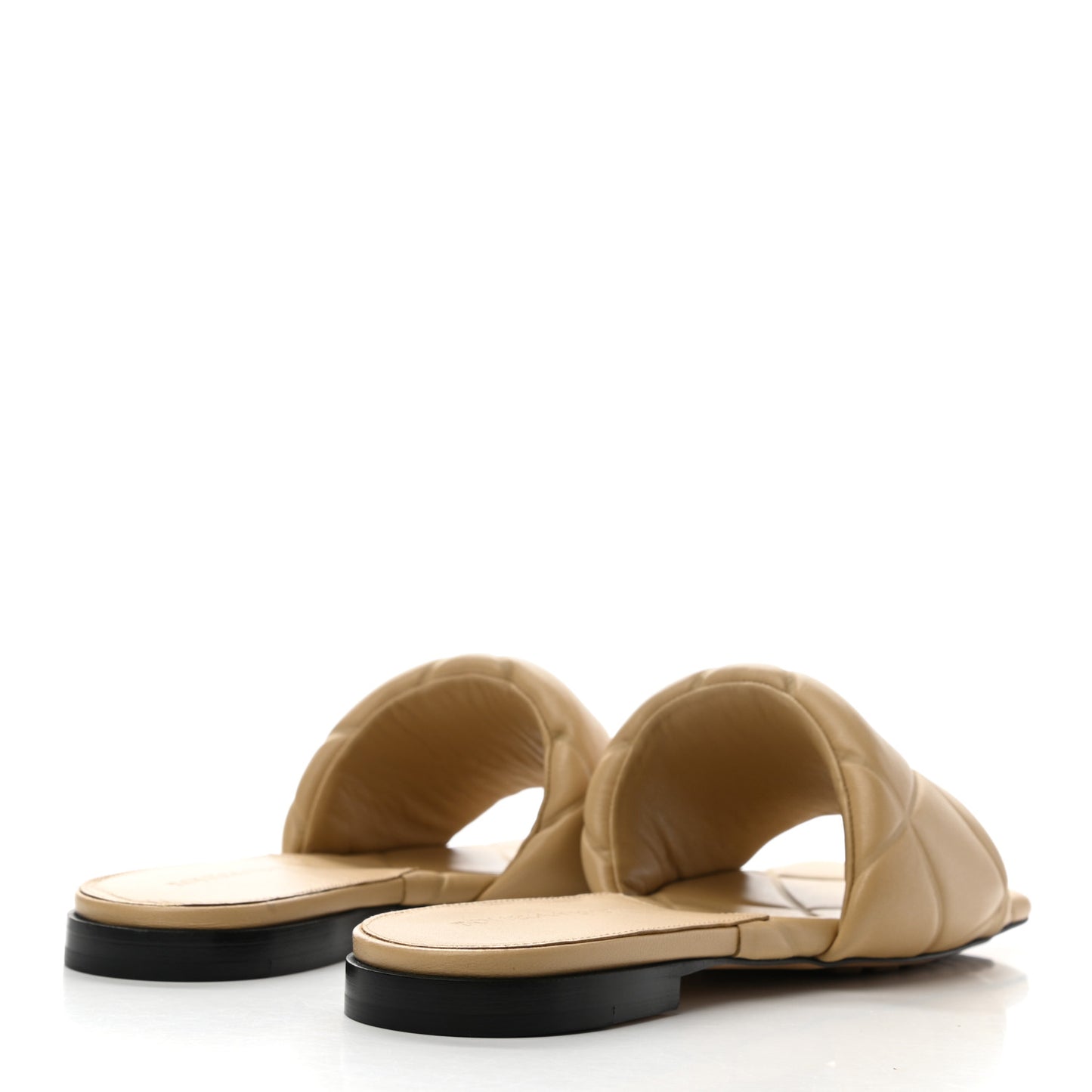 Nappa Quilted Rubber Lido Flat Sandals 37 Cane Sugar