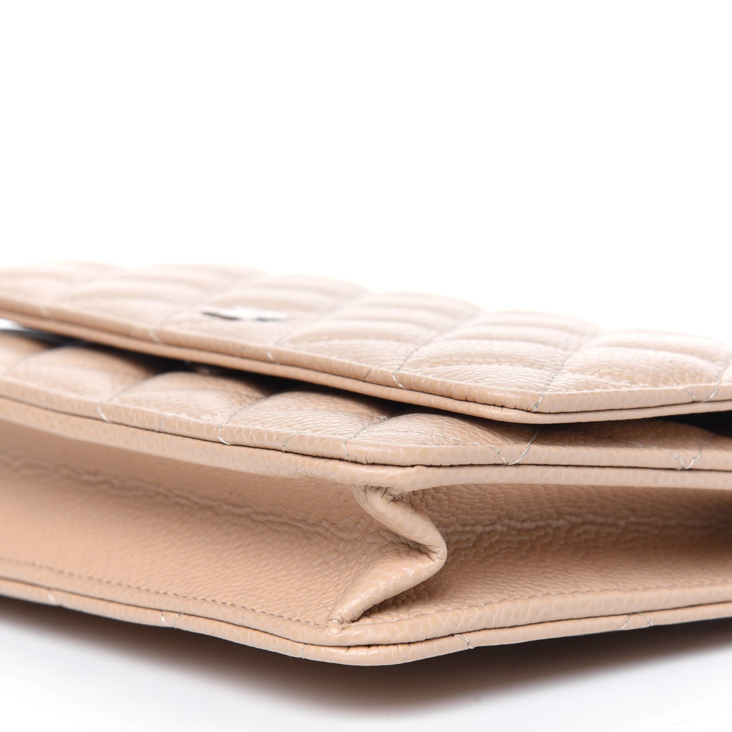 Chanel Caviar Quilted Wallet On Chain WOC Beige 10 of 12