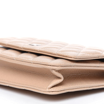 Chanel Caviar Quilted Wallet On Chain WOC Beige 10 of 12
