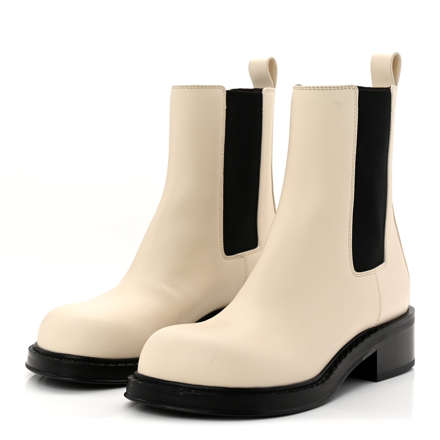 Bottega Veneta Military Calfskin Cliff Boots 40 Sea Salt 3 of 10
