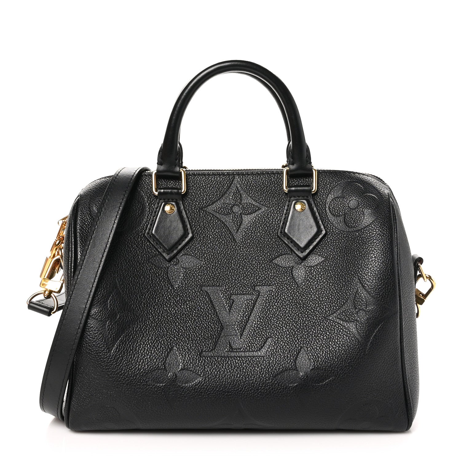 Louis Vuitton Empreinte Monogram Giant Speedy Bandouliere 25 Black 1 of 9