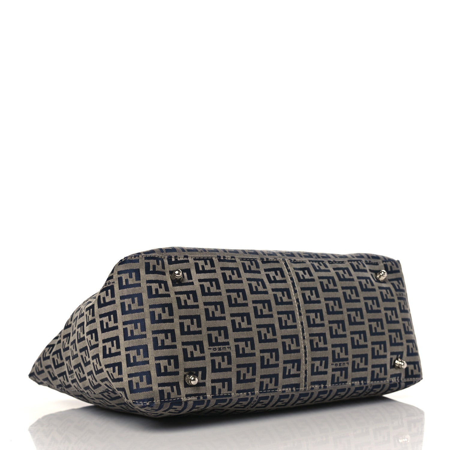 Fendi Zucchino Tote Navy Blue 4 of 9