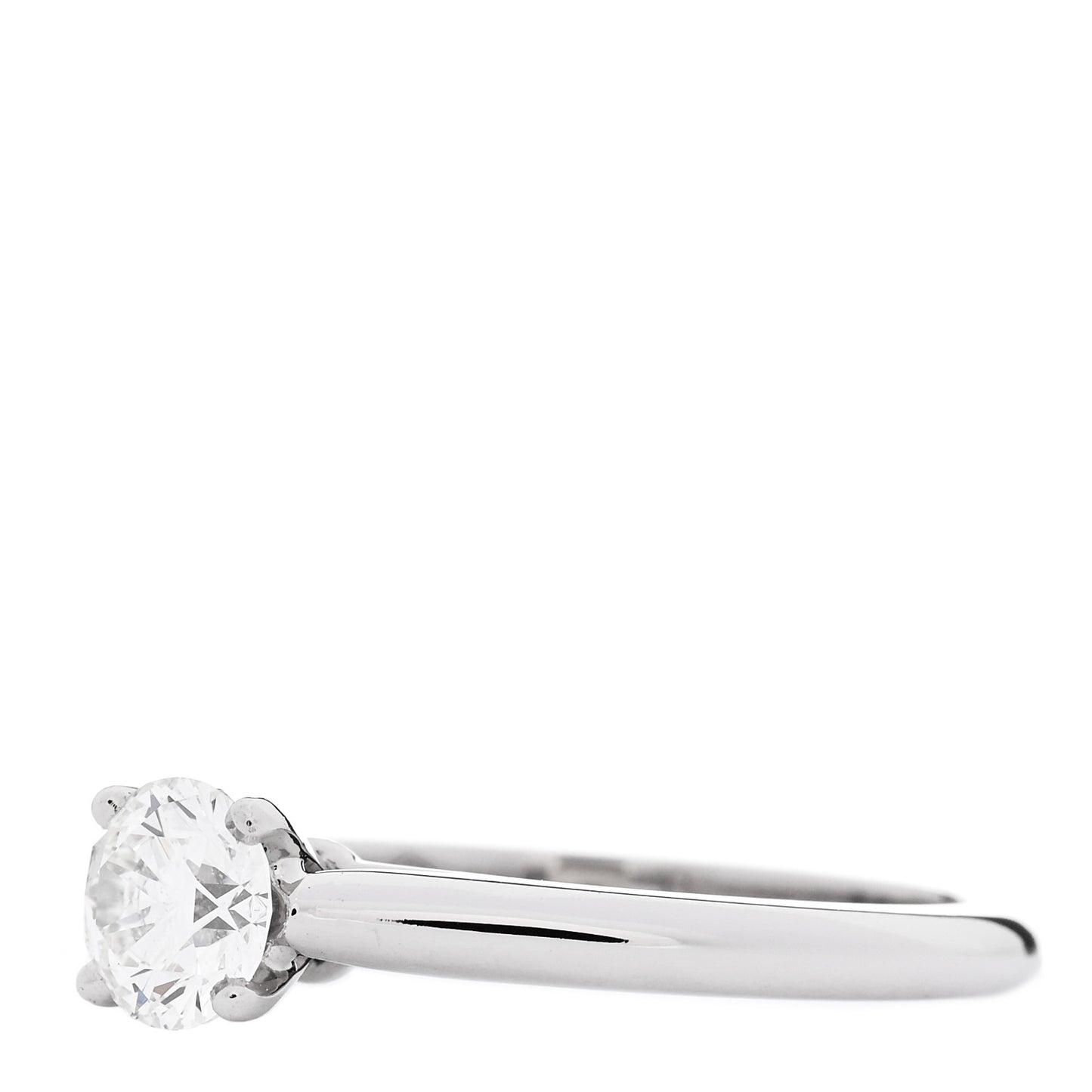 Platinum Diamond .63ct Solitaire Engagement Ring 53 6.5