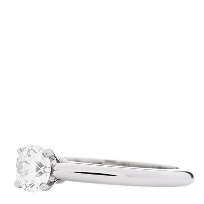 Cartier Platinum Diamond .63ct Solitaire Engagement Ring 53 6.5 3 of 7