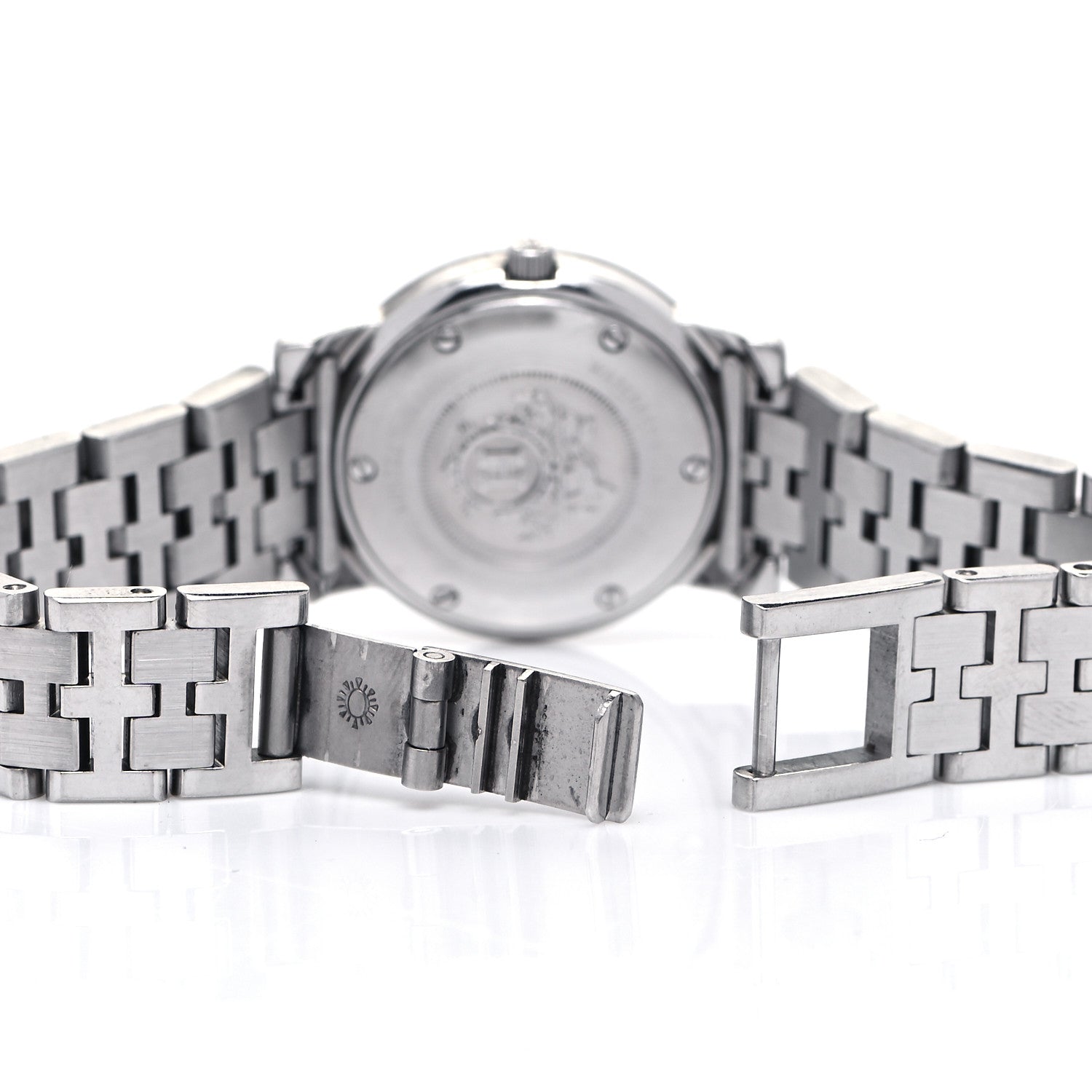 Hermes Stainless Steel 26mm Clipper Roman Quartz Watch 5 of 6