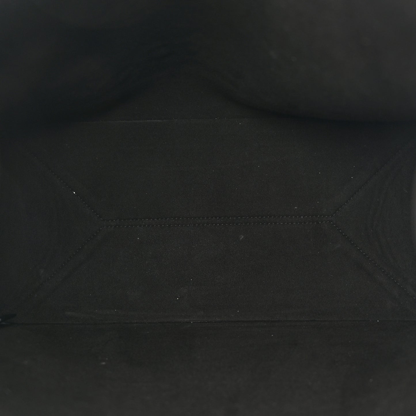 Calfskin Logo Debossed Medium Shopper Tote Black