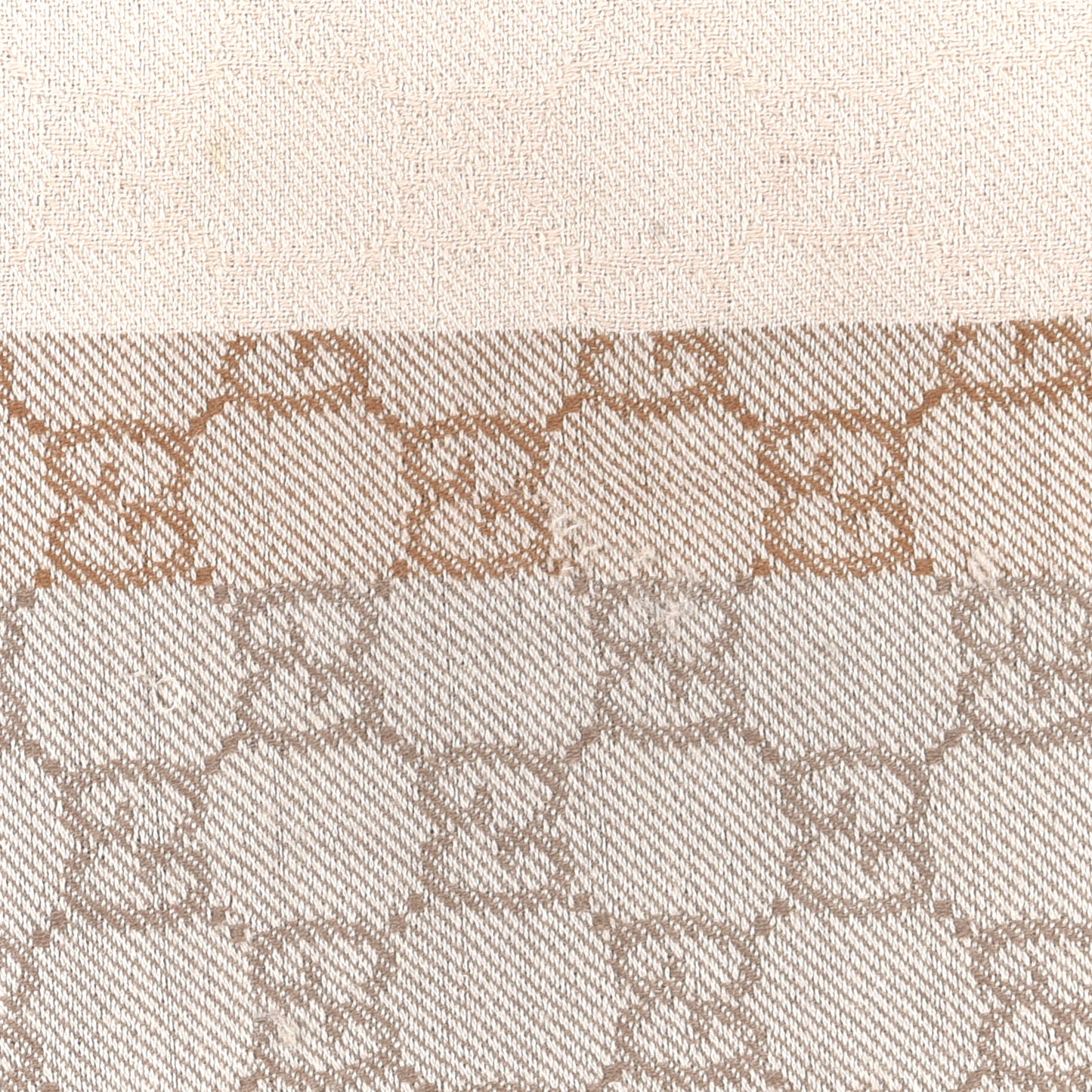 Wool GG Monogram Scarf Brown