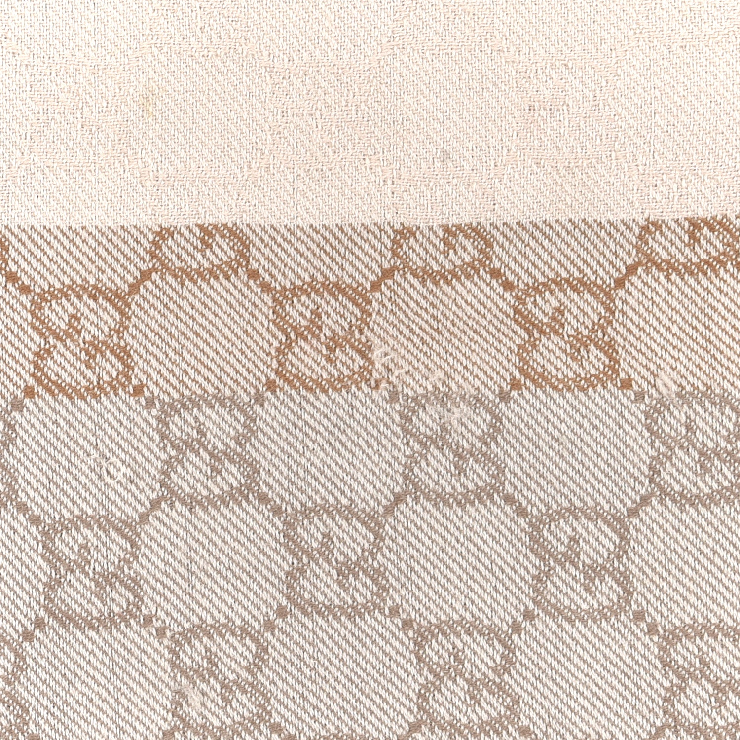 Gucci Wool GG Monogram Scarf Brown 9 of 9