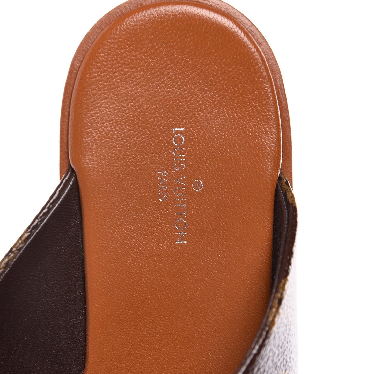 Monogram Panorama Flat Mules 38.5 Cacao