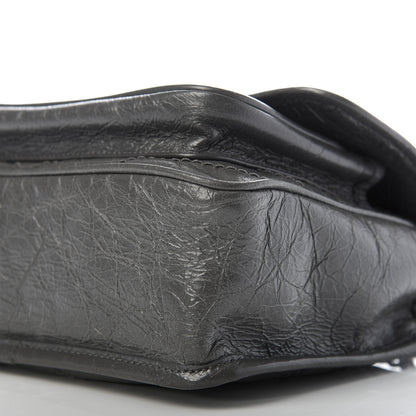 Saint Laurent Crinkled Calfskin Matelasse Monogram Baby Niki Chain Satchel Storm 7 of 12