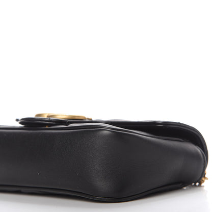 Gucci Calfskin Matelasse Super Mini GG Marmont Shoulder Bag Black 7 of 10