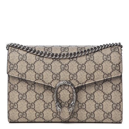 Gucci GG Supreme Monogram Mini Dionysus Chain Wallet Beige Taupe 1 of 11