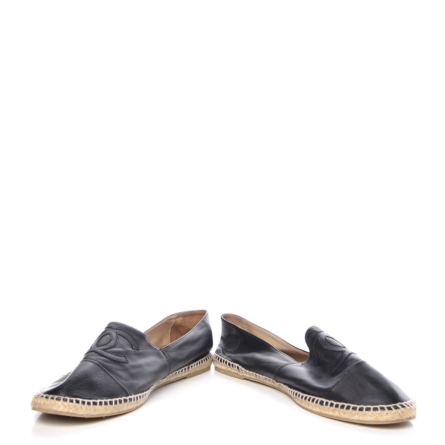 Chanel Lambskin CC Mens Espadrilles 45 Black 6 of 13