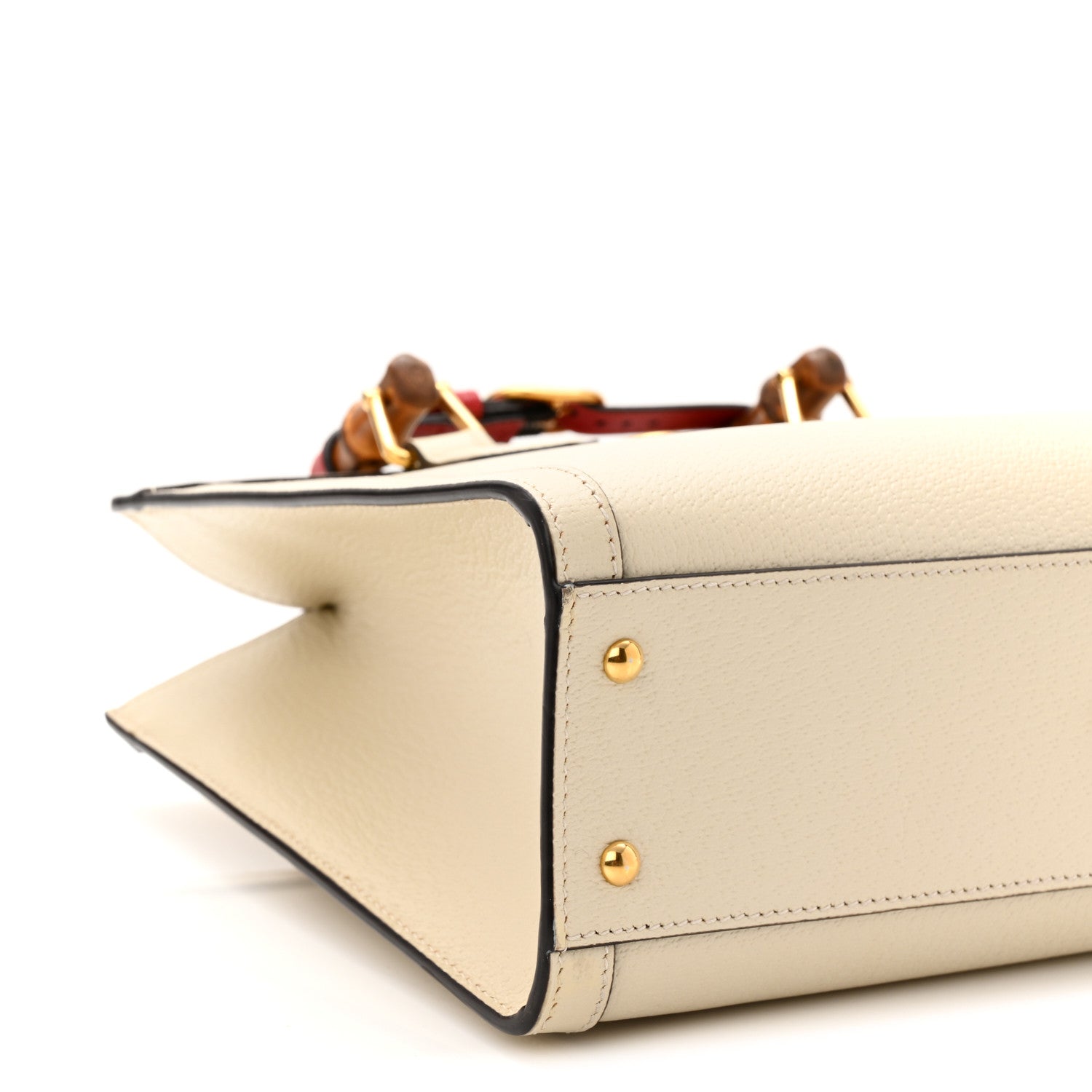 Gucci Wonka Grain Calfskin Medium Diana Tote Bag Mystic White 9 of 11