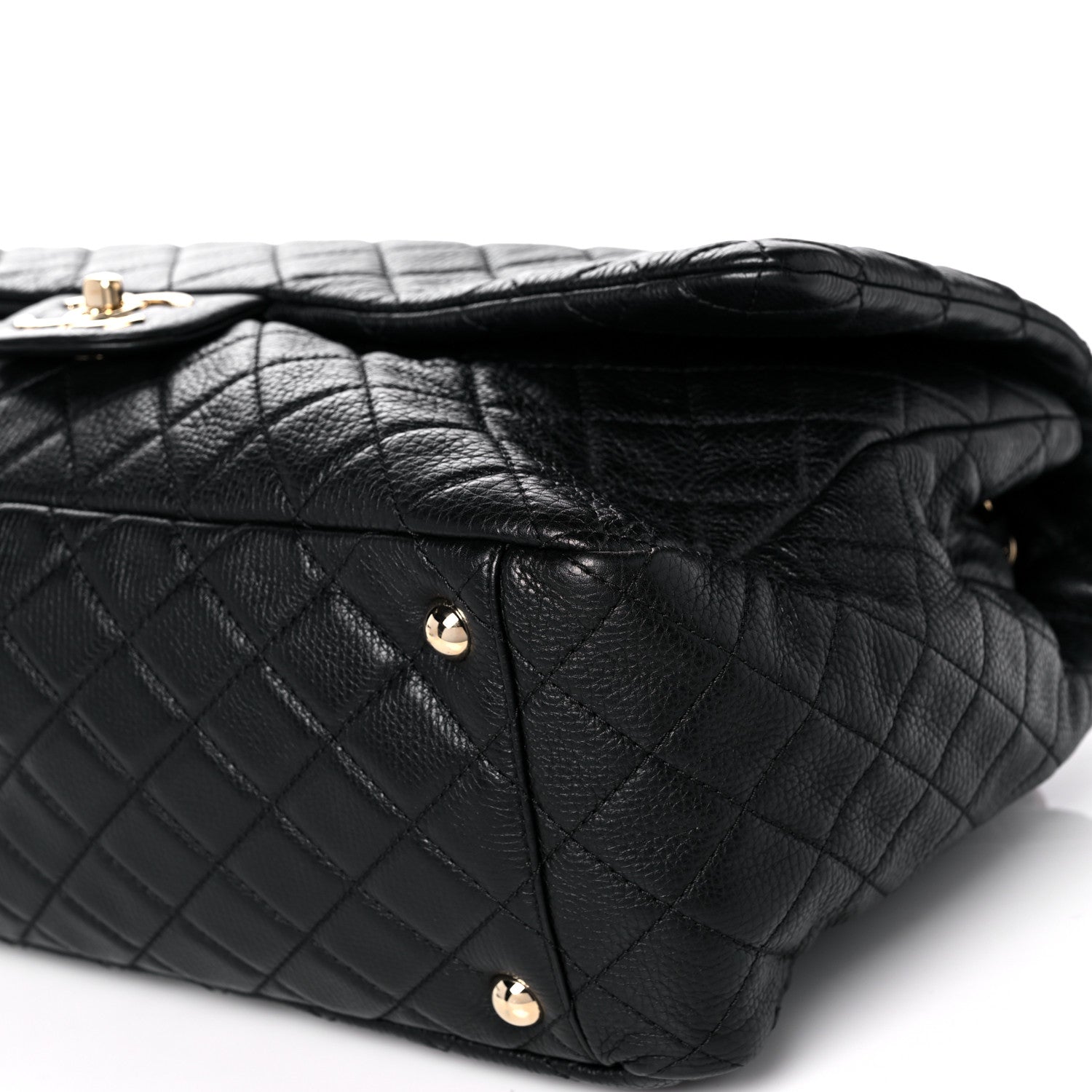 Chanel Calfskin Quilted XXL Travel Flap Bag Black 10 of 12