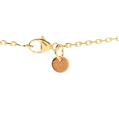 Hermes Gold Plated Swift As De Coeur Necklace Black 5 of 6
