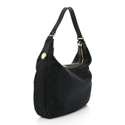 Gucci Monogram Medium Charmy Hobo Black 3 of 10