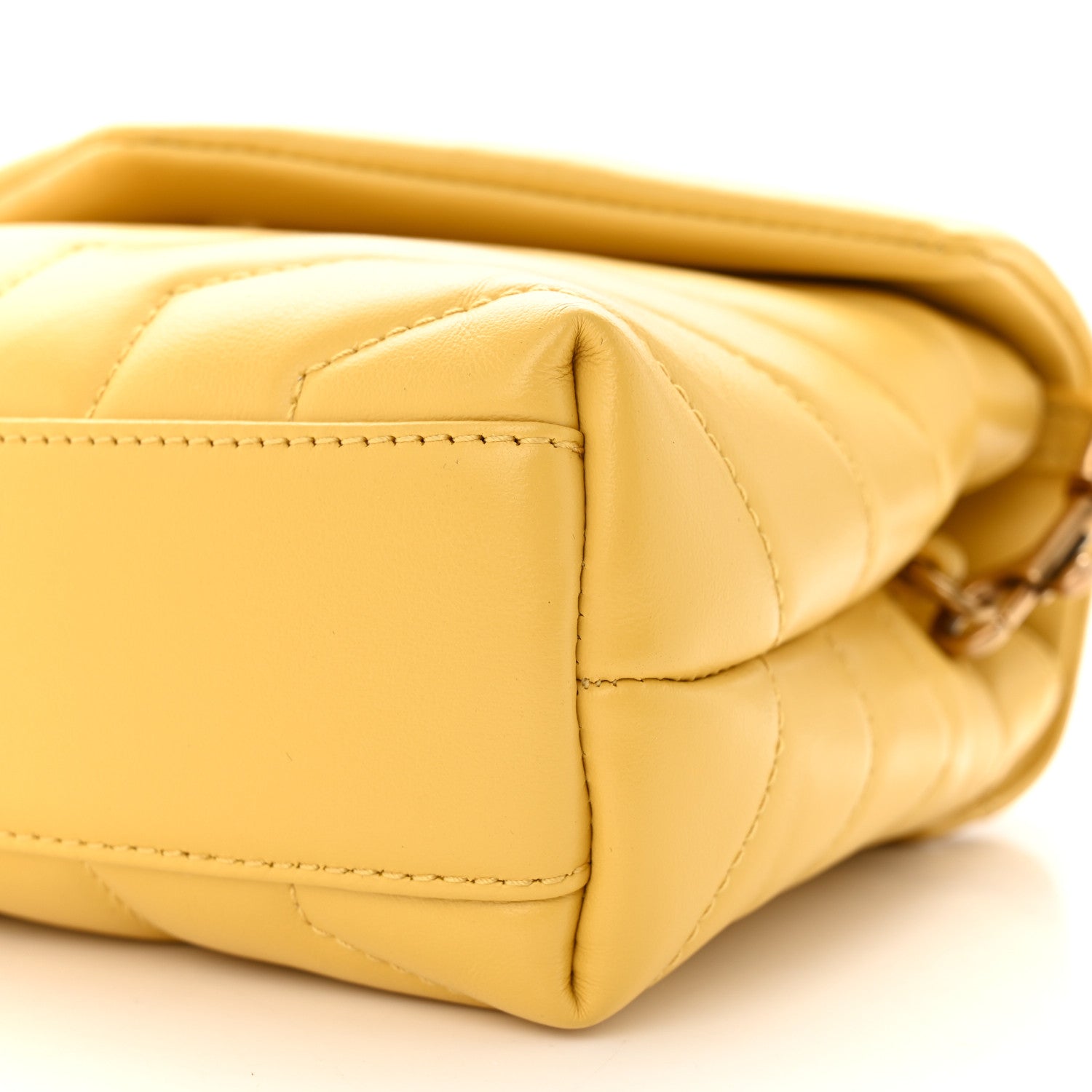 Saint Laurent Calfskin Y Quilted Monogram Toy Loulou Crossbody Bag Sunflower 10 of 12