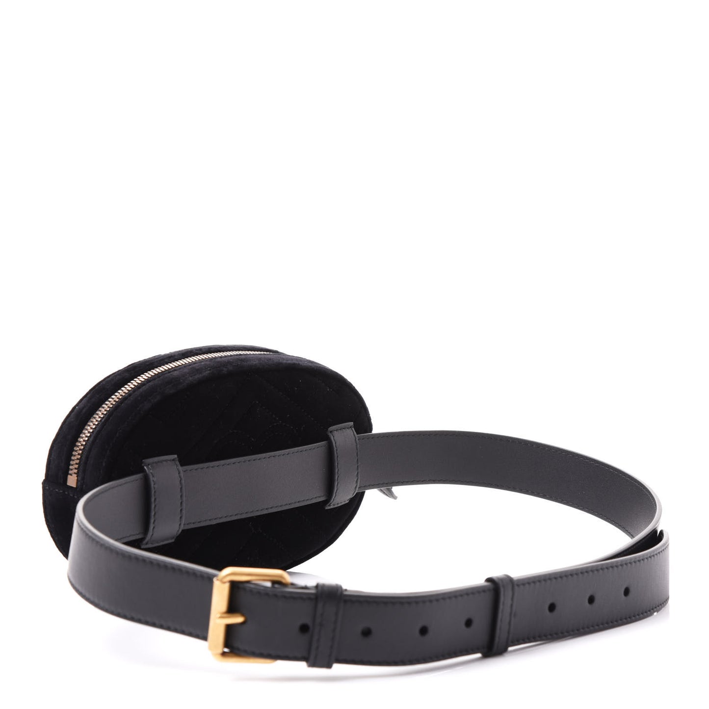 Velvet Matelasse GG Marmont Belt Bag 95 38 Black