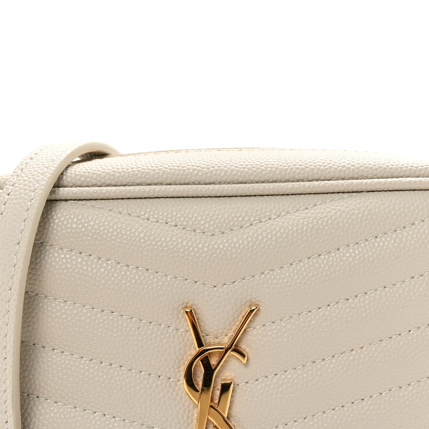 Grain De Poudre Matelasse Monogram Mini Lou Camera Bag Crema Soft