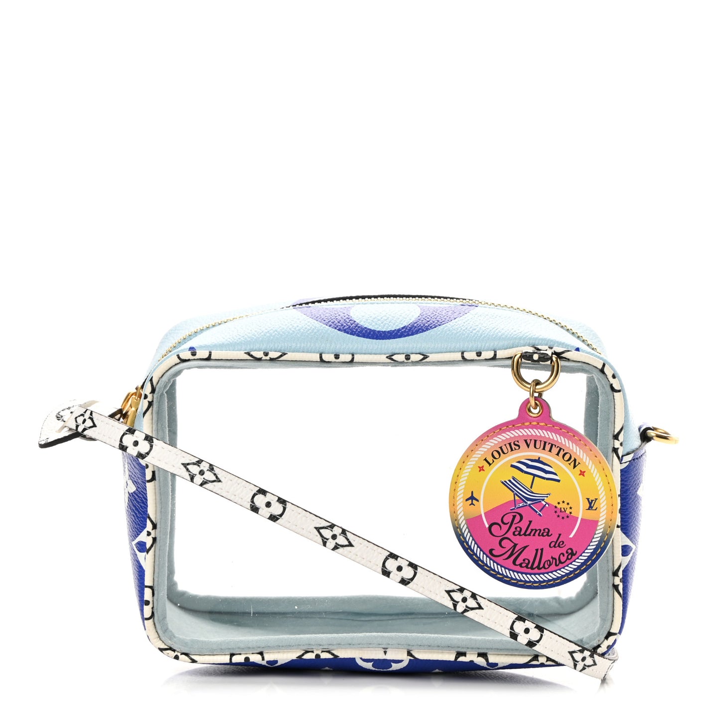 Monogram Giant Hawaii Beach Pouch Blue