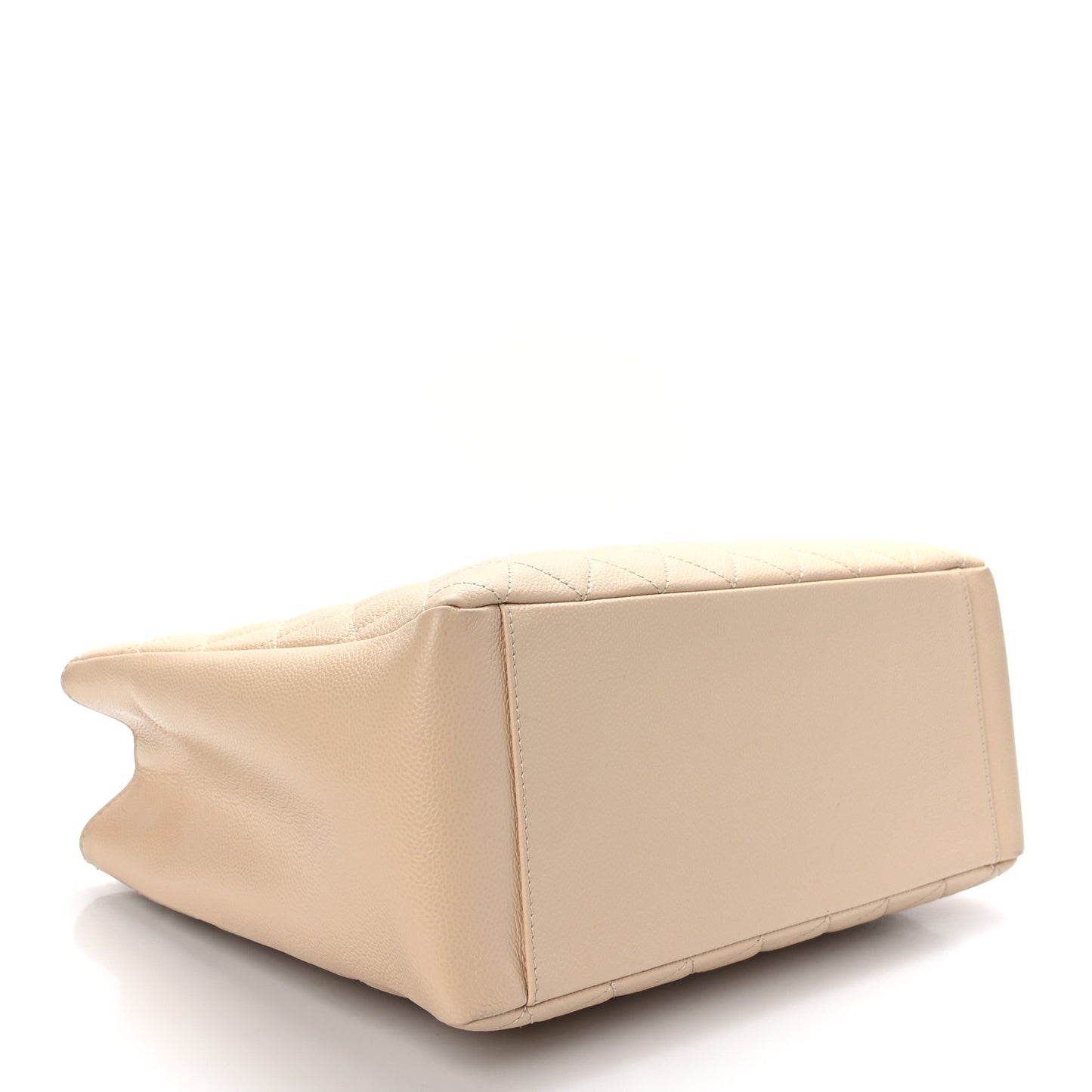 Caviar Quilted Grand Shopping Tote GST Beige Clair