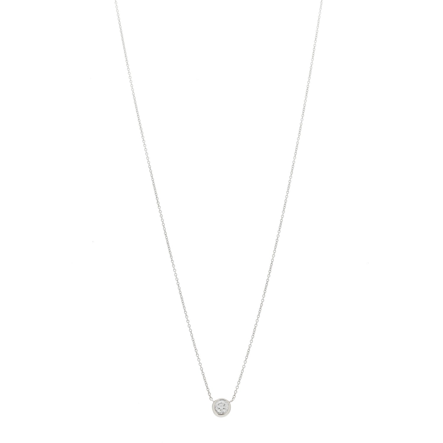 Roberto Coin 18K White Gold Diamond .24ct Diamonds by the Inch Pendant Necklace 1 of 6
