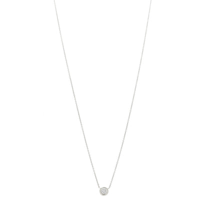 Roberto Coin 18K White Gold Diamond .24ct Diamonds by the Inch Pendant Necklace 1 of 6