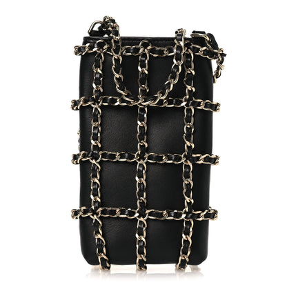 Chanel Lambskin Tech Me Out Clutch With Chain Black 1 of 11