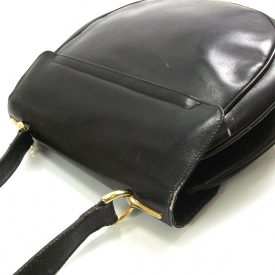 Gucci Leather Signature Shoulder Bag Black 5 of 9