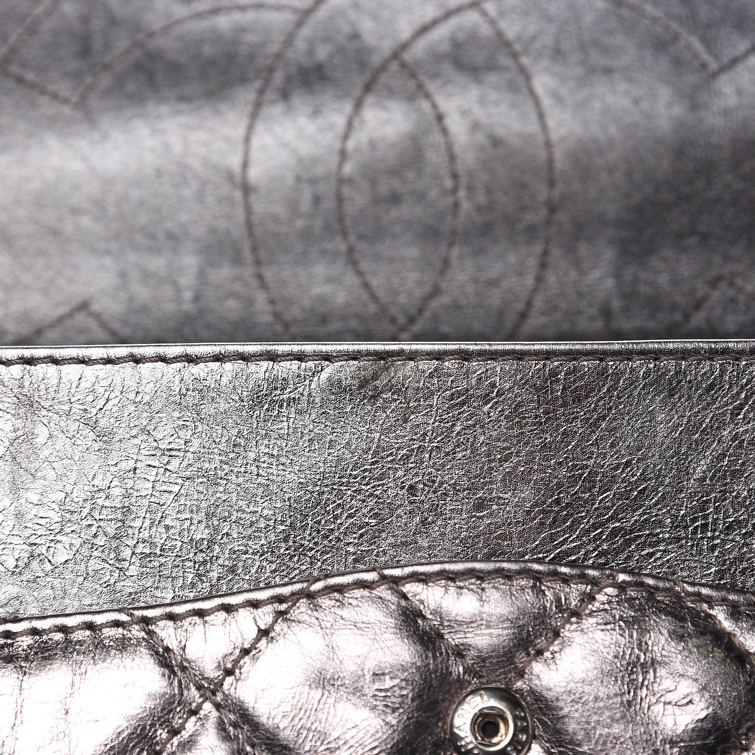 Chanel Metallic Aged Calfskin Quilted 2.55 Reissue 227 Flap Dark Silver 21 of 21