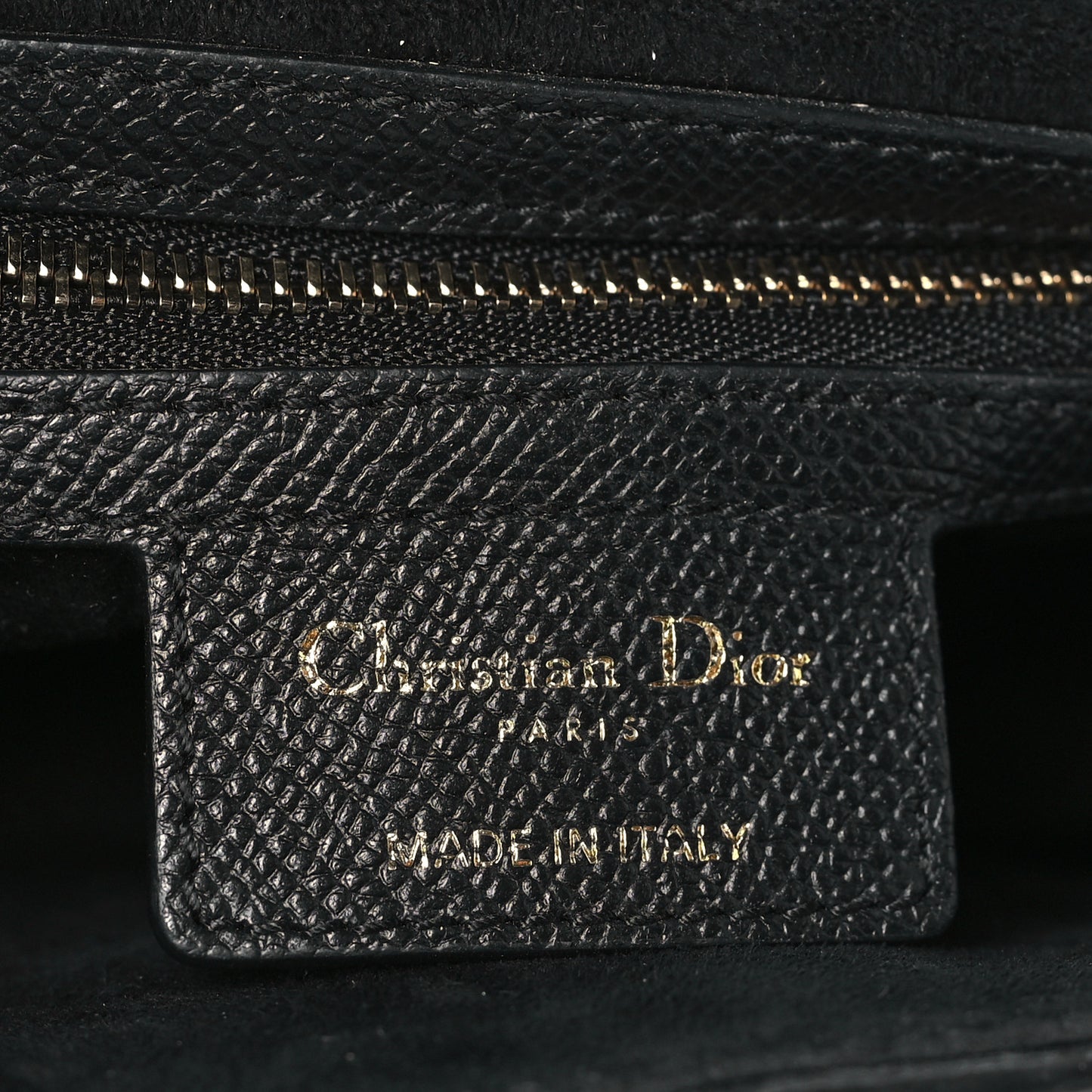 Grained Calfskin Saddle Bag Black