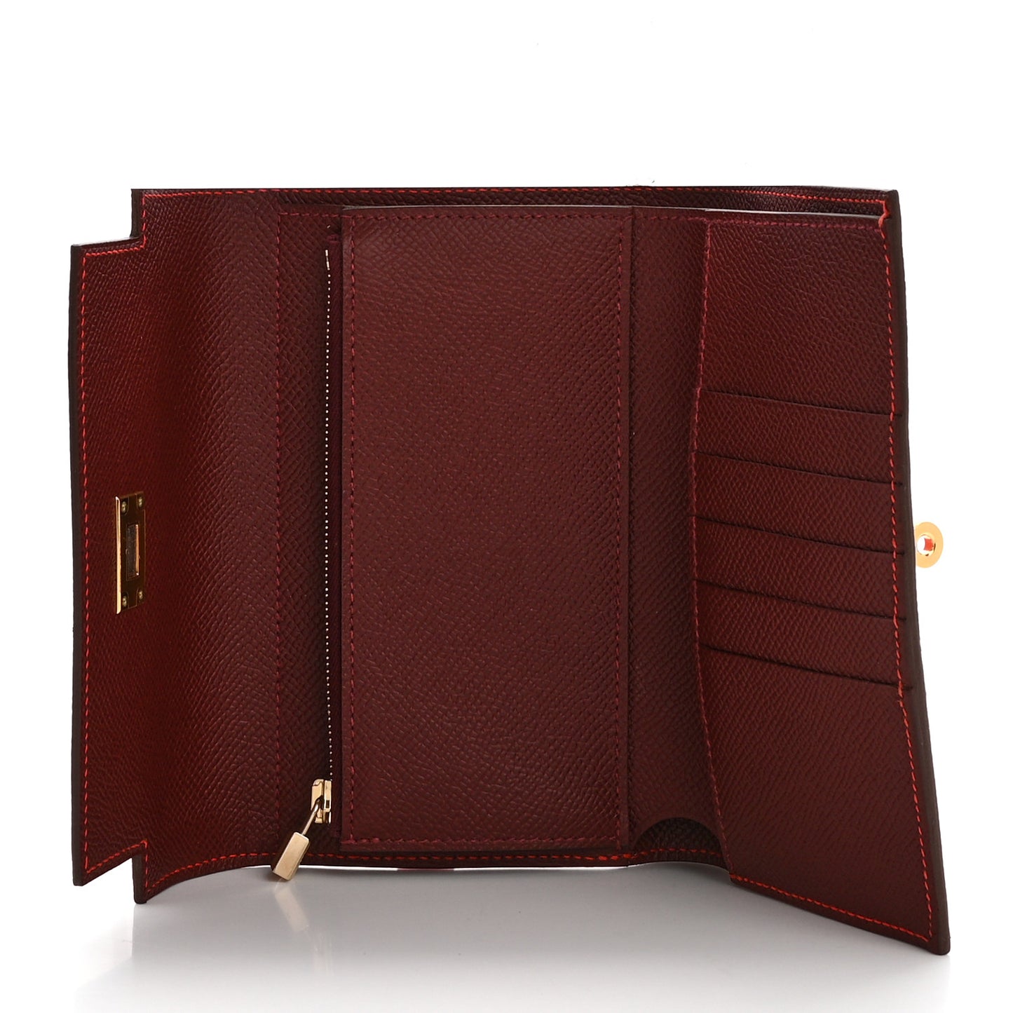 Epsom Verso Medium Kelly Wallet Rouge Tomate Rouge H
