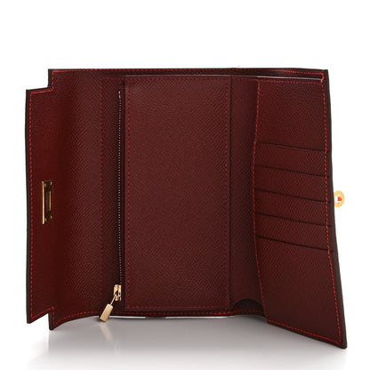 Hermes Epsom Verso Medium Kelly Wallet Rouge Tomate Rouge H 5 of 7
