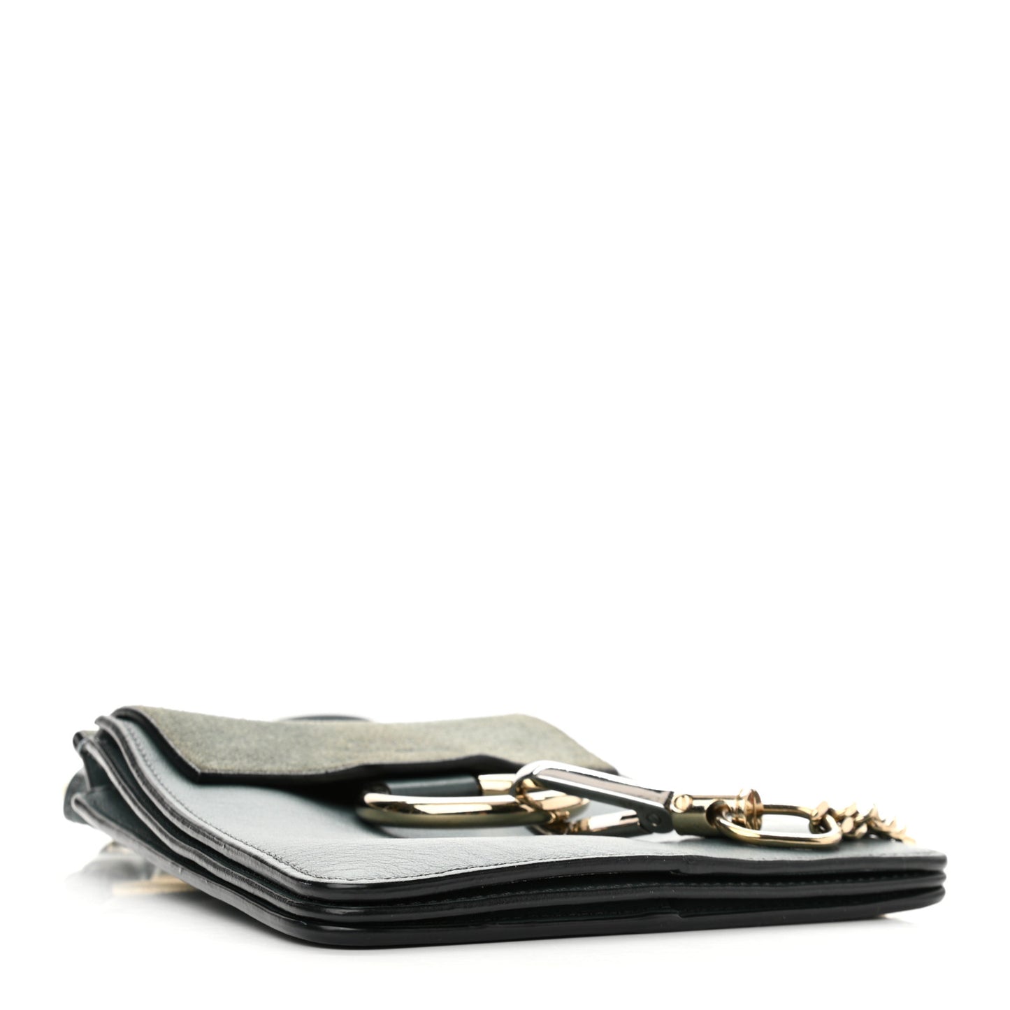 Suede Calfskin Mini Faye Bracelet Bag Cloudy Blue