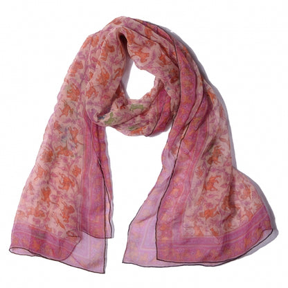 Hermes Silk Mousseline Chasse En Inde Scarf 140 3 of 5