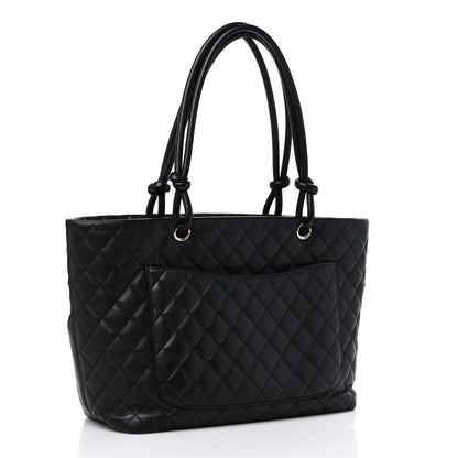 Chanel Calfskin Quilted Large Cambon Tote Black 3 of 14
