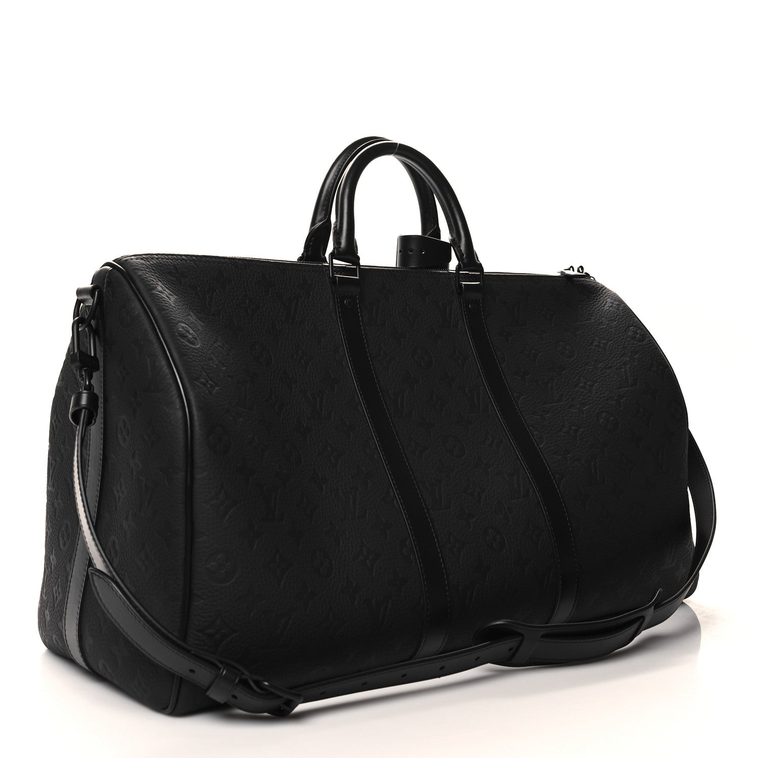 Louis Vuitton Taurillon Monogram Keepall Bandouliere 50 Black 2 of 10