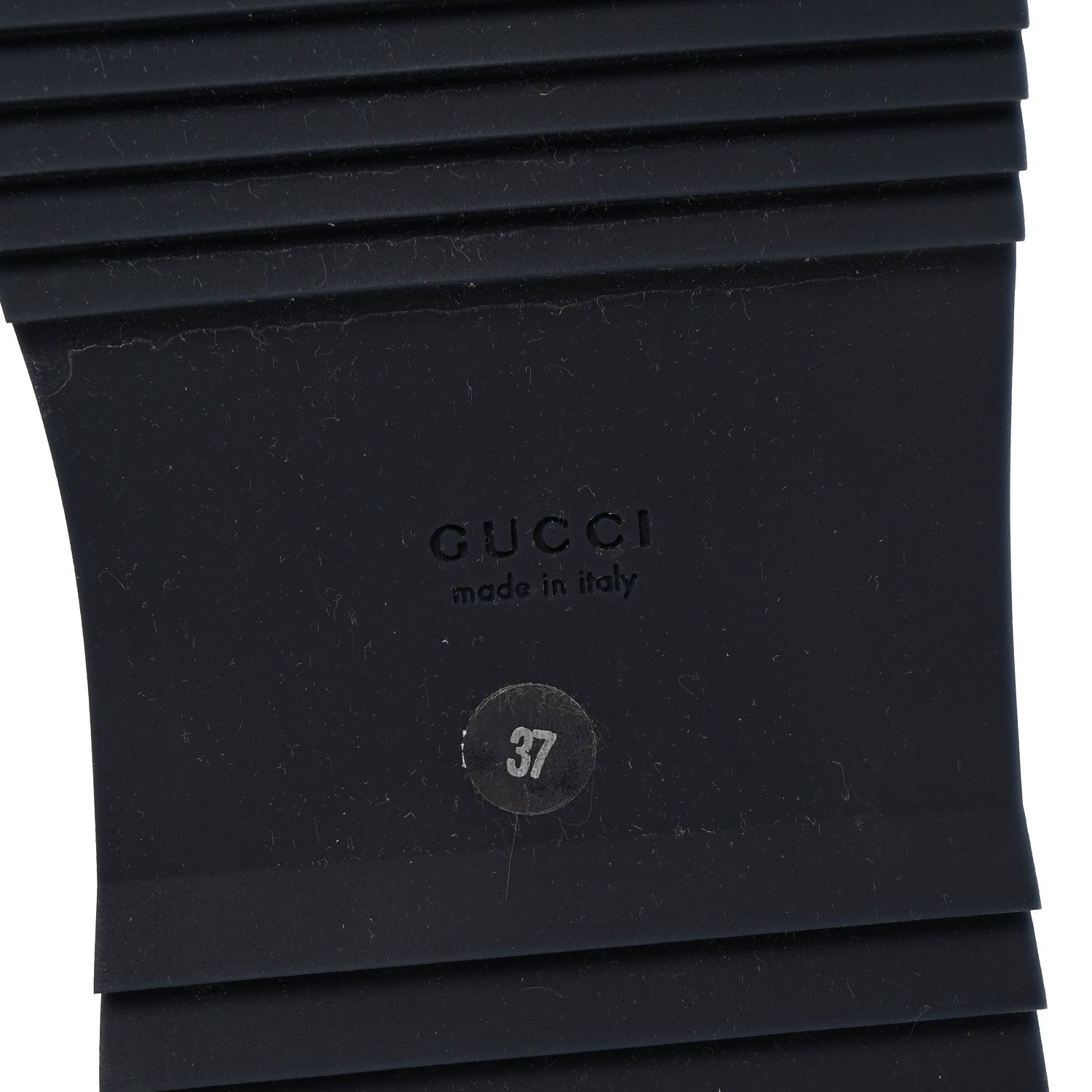 Gucci Monogram Criss Cross Platform Slide Sandals 37 Beige Blue 7 of 10