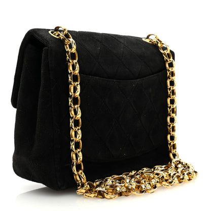 Chanel Suede Quilted Mini Square Flap Black 3 of 10