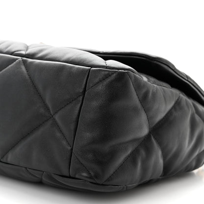 Chanel Lambskin Quilted Maxi Chanel 19 Flap Black 10 of 11