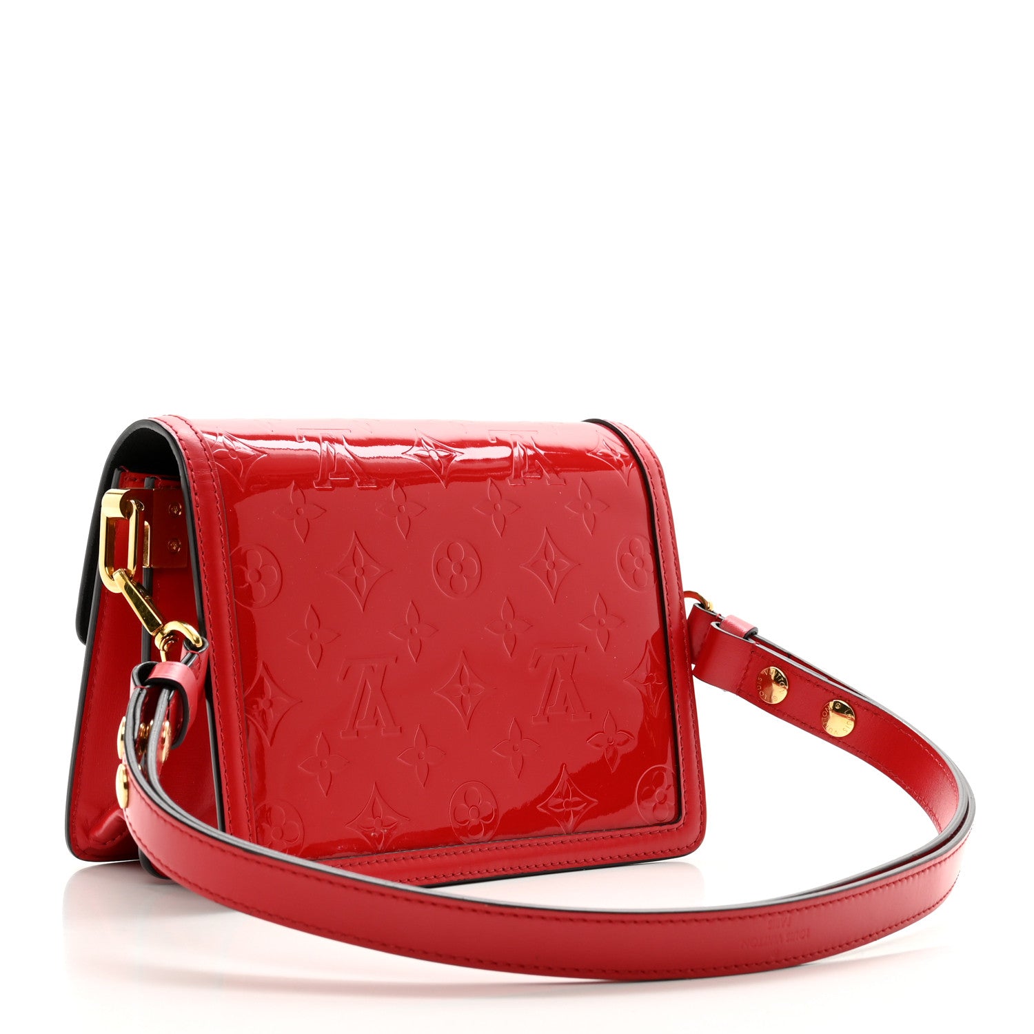 Louis Vuitton Vernis Monogram Dauphine Mini Red 3 of 11