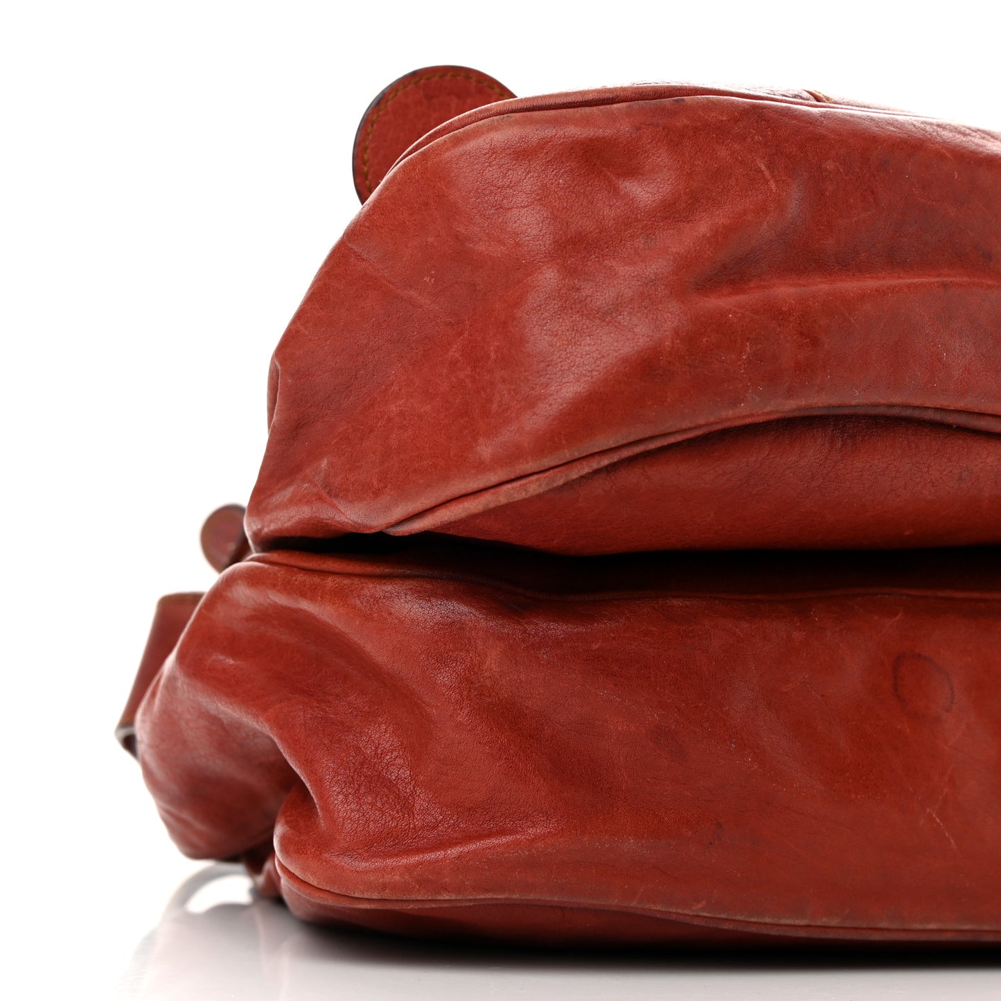 Calfskin Medium Gaucho Double Saddle Bag Red