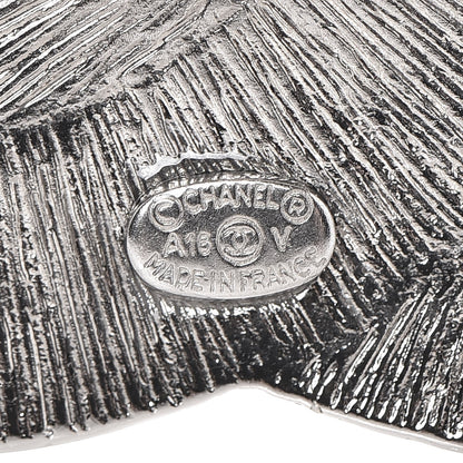 Chanel Baguette Crystal CC Brooch Silver 4 of 5