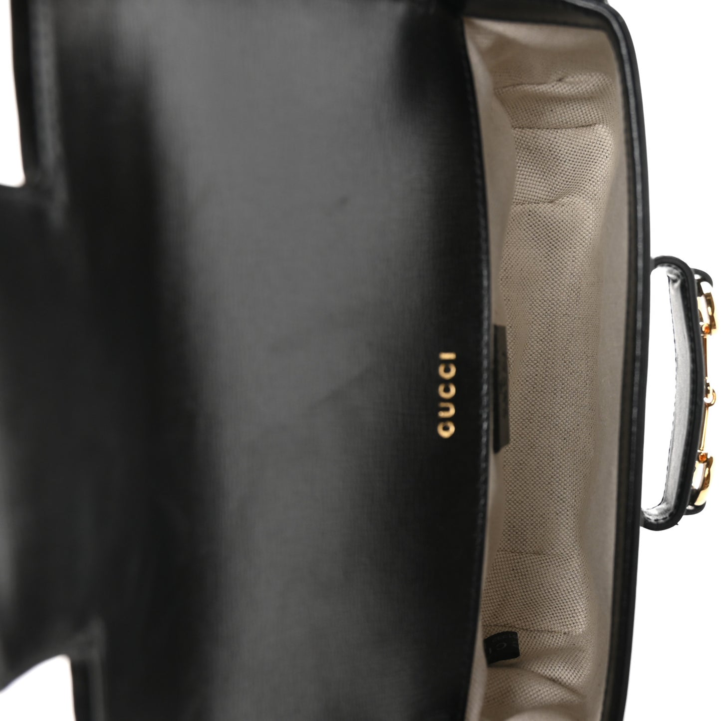 Azalea Calfskin Web Mini Horsebit 1955 Shoulder Bag Black