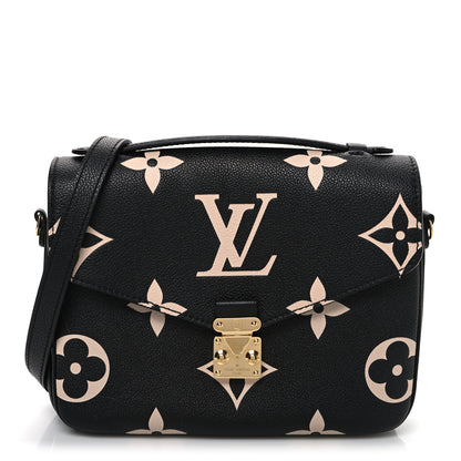 Louis Vuitton Empreinte Monogram Giant Pochette Metis Black Beige 1 of 9