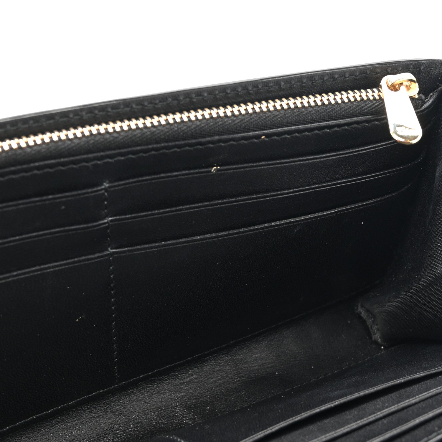 Christian Dior Grained Calfskin Cannage Lady Dior Rendezvous Chain Wallet Black 12 of 15